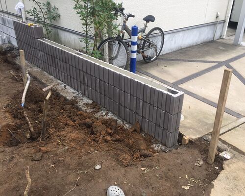 ブロック積み工事