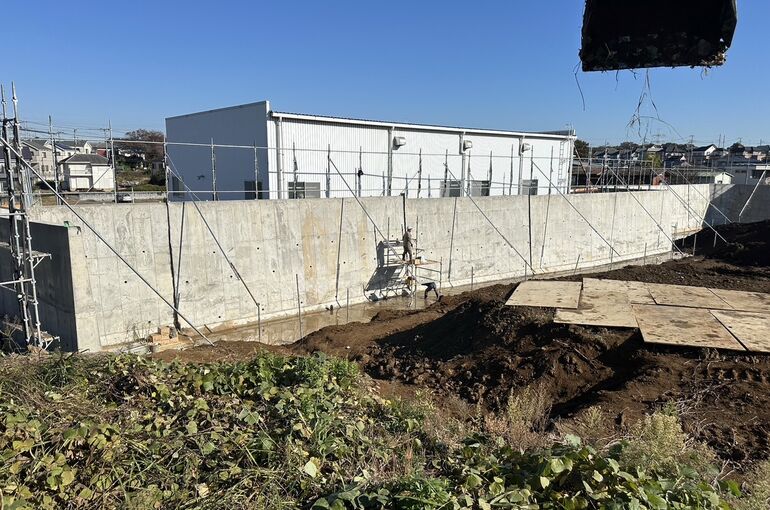 ブロック積み足し工事