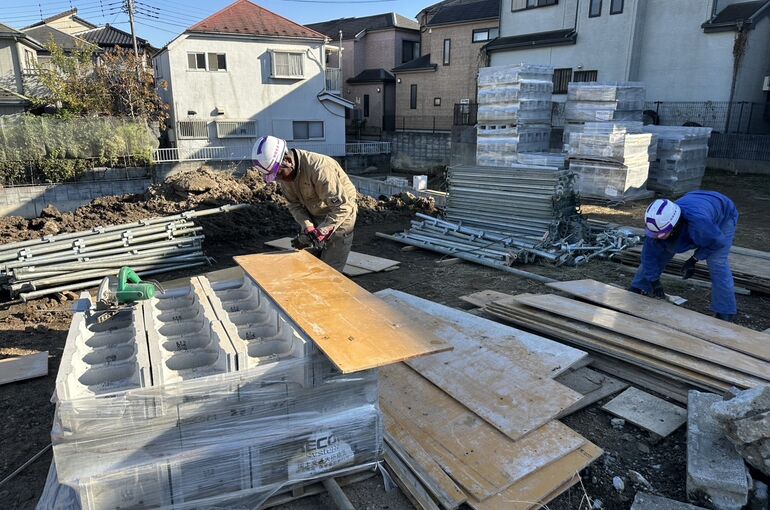 型枠ブロックベース枠組み工事