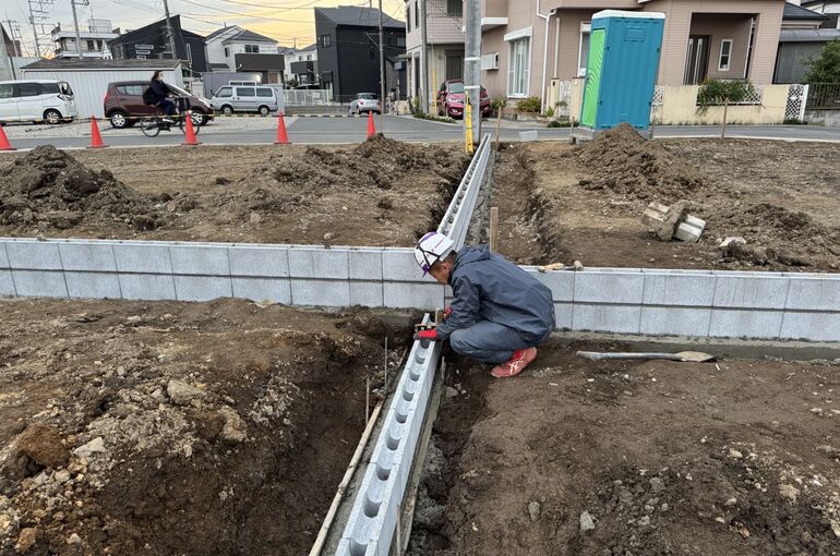 間仕切りブロック積み工事