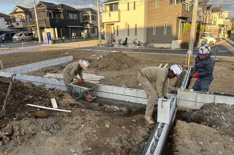 型枠ブロック透水マット敷設工