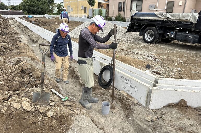 サドル穿孔工事