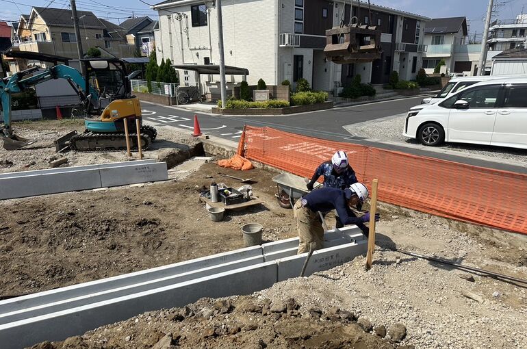 ロングU側溝設置工事