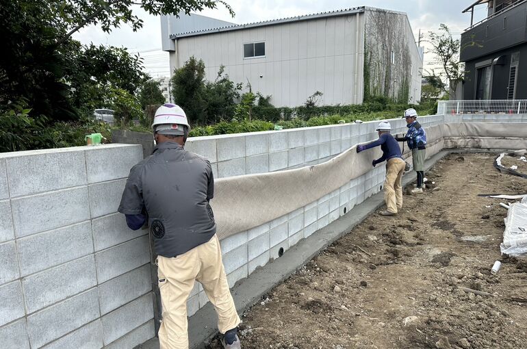 透水マット敷設工事