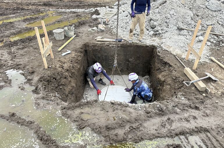 下水引き込み掘削工事