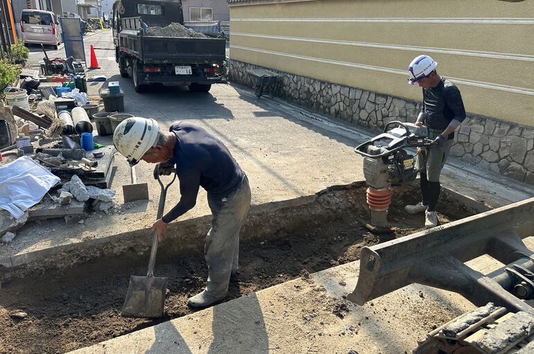 県道カッター工事
