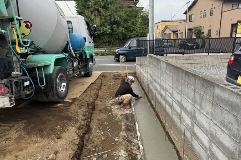 ブロック基礎工事