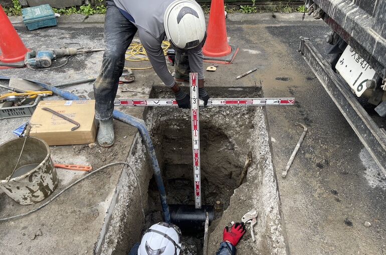 型枠ブロック掘削