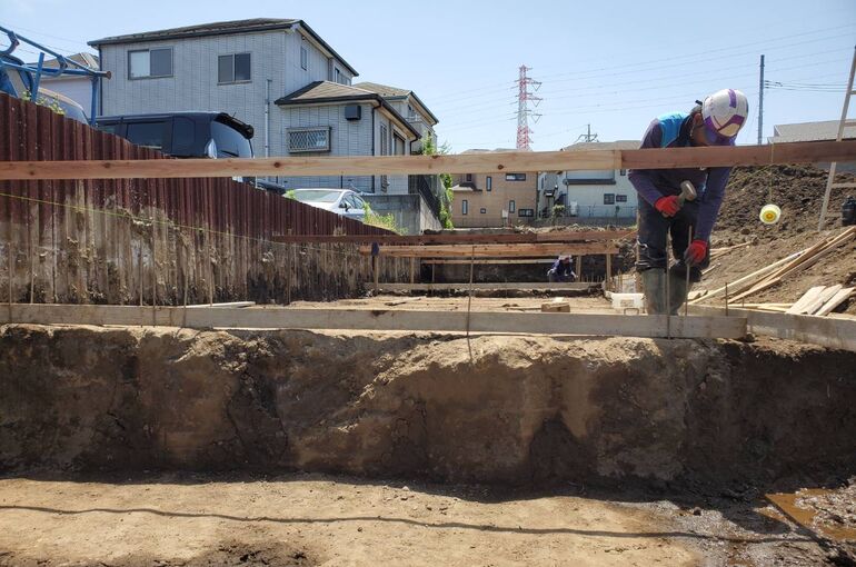 捨てコンクリート枠組