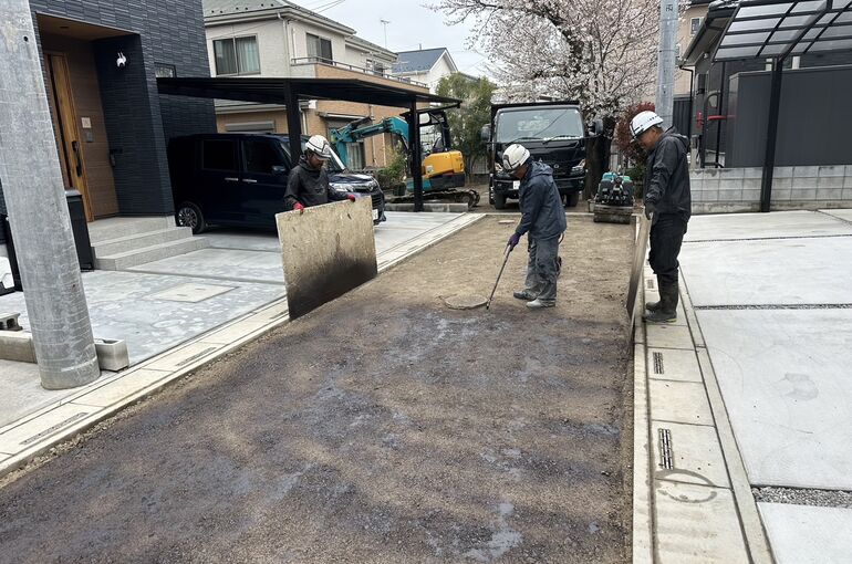 型枠ブロック掘削