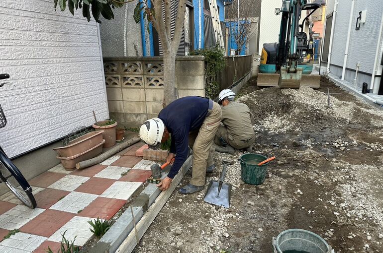 地先ブロック積み工