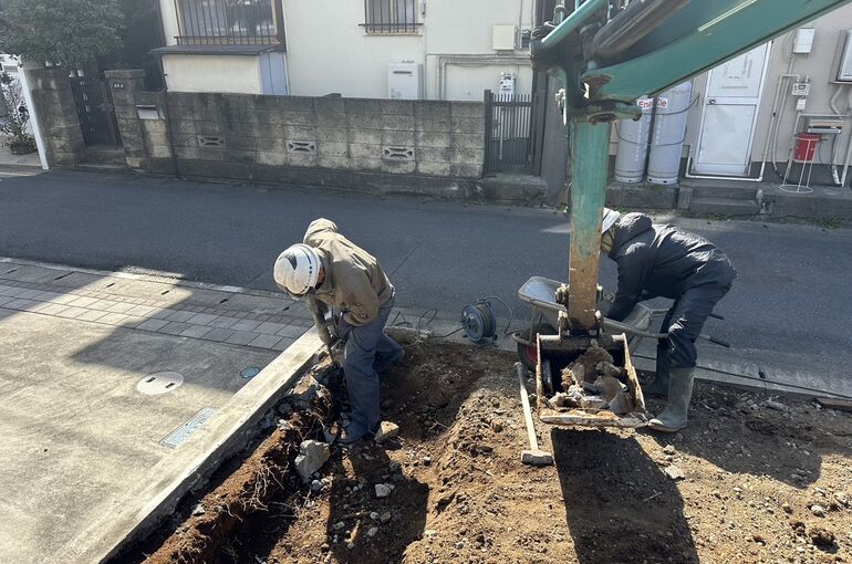 既存ブロック撤去工事