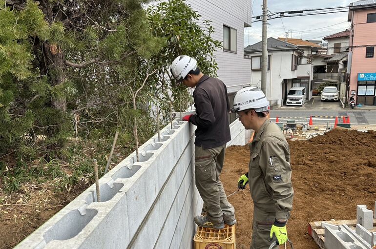 ブロック積み工事