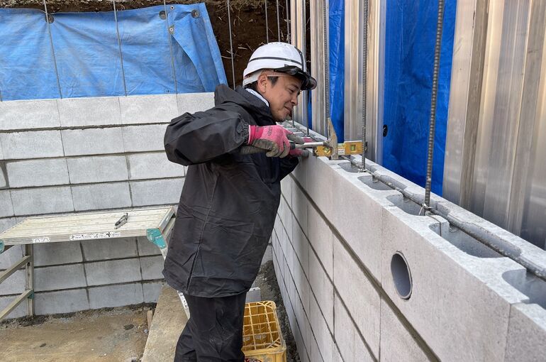 土間コンクリート打設