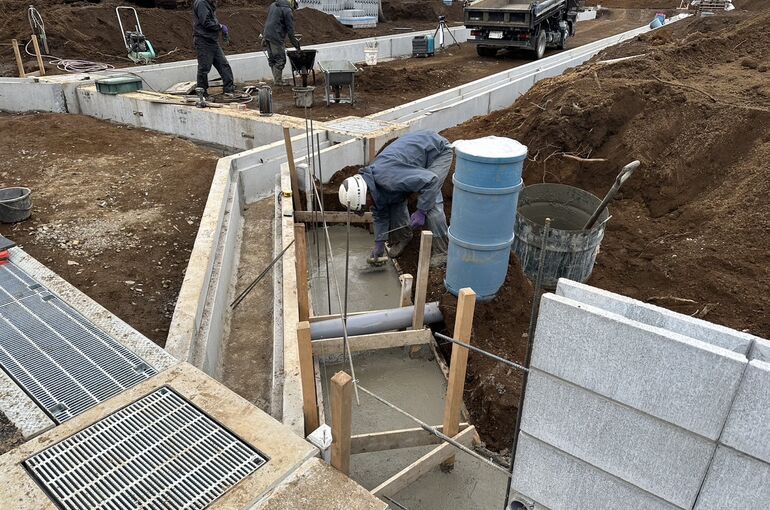 ブロック下地工事