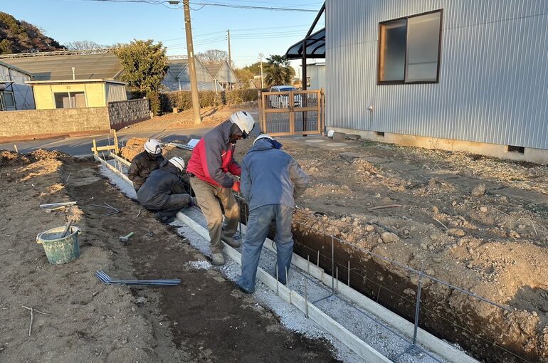 ブロック下地工事