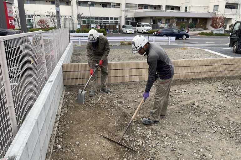 間仕切りブロック積み工事