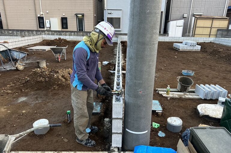 間仕切りブロック積み工事