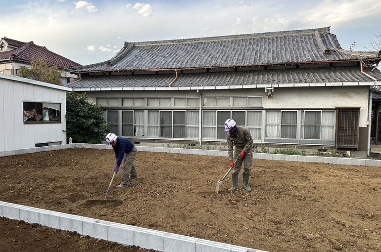 ブロック天端仕上げ工事