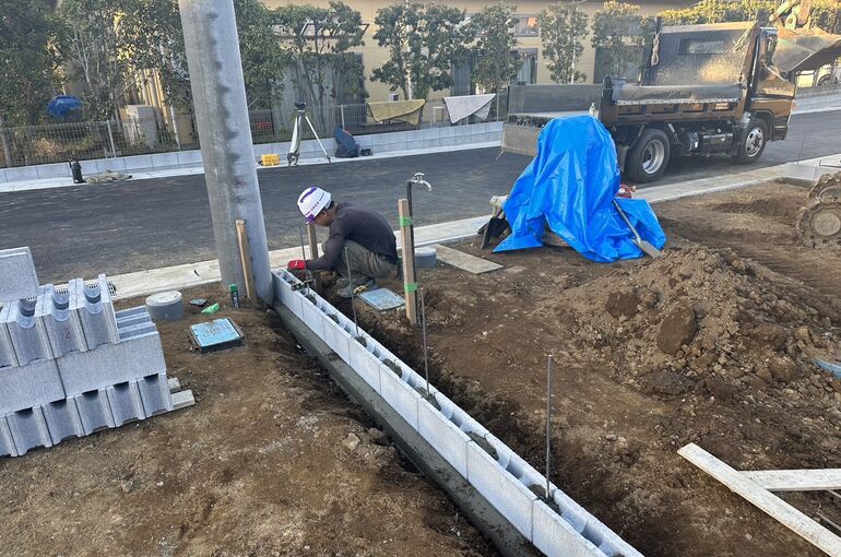 間仕切りブロック積み工事