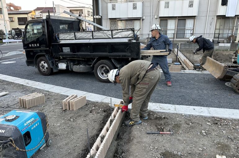 間仕切りブロック積み工事