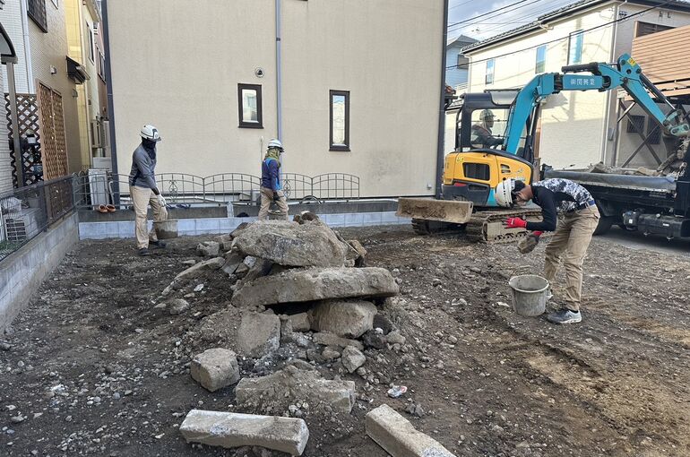 埋設物撤去工事