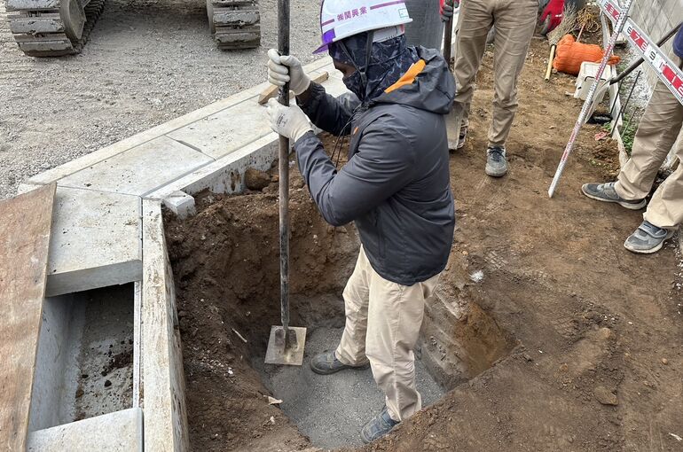 ゴミ置き場浸透施設設置工