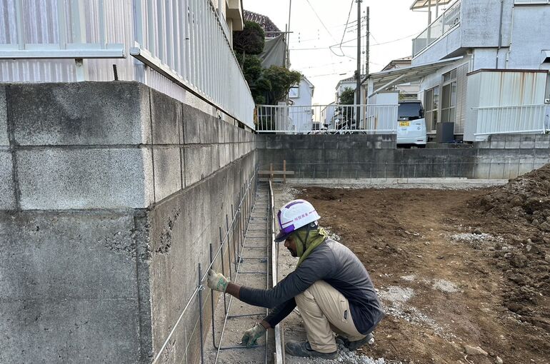 ブロック下地工事