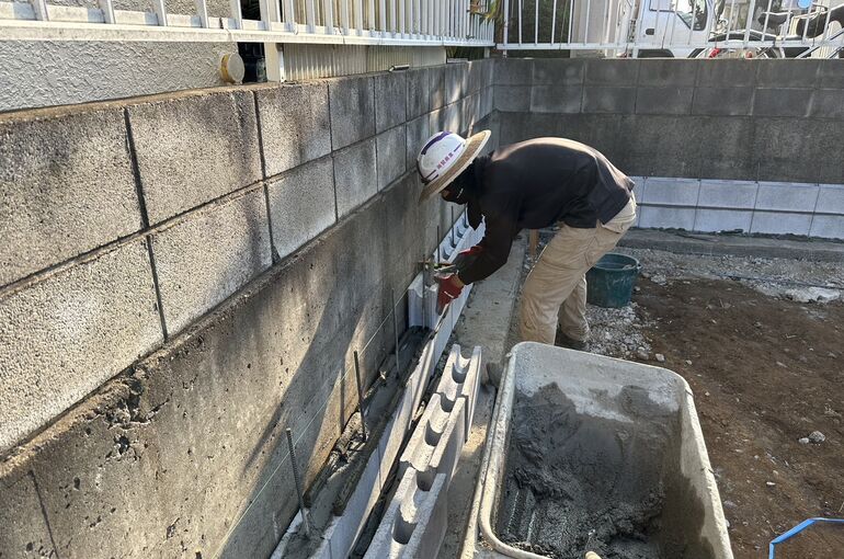 ブロック積み工事