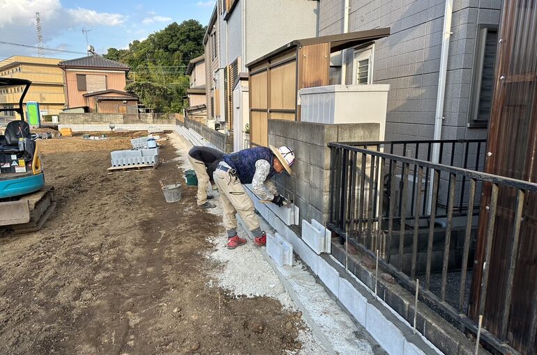 ブロック積み工事