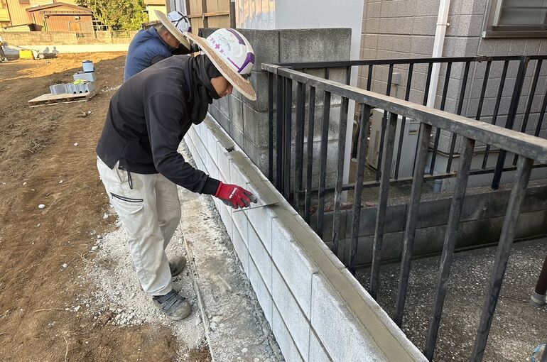 ブロック積み工事