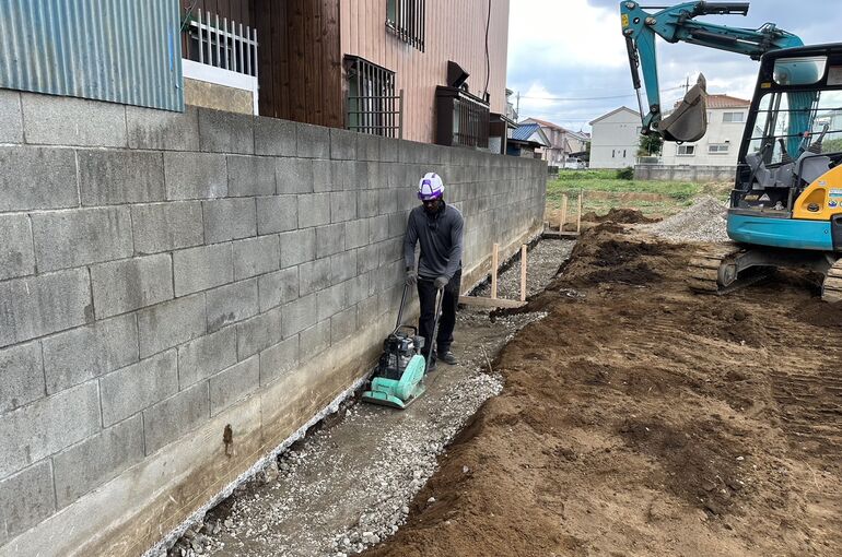 ブロック下地工事