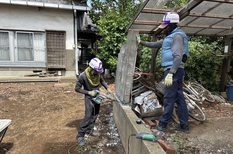 ブロック下地工事