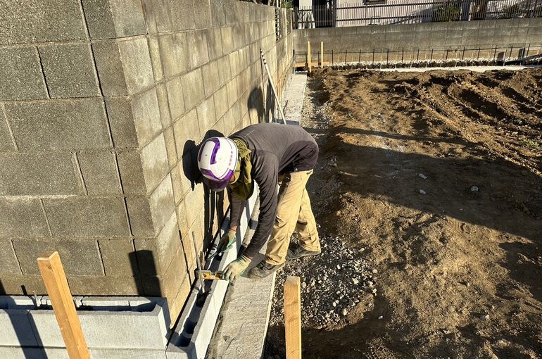 L型基礎枠ばらし工事