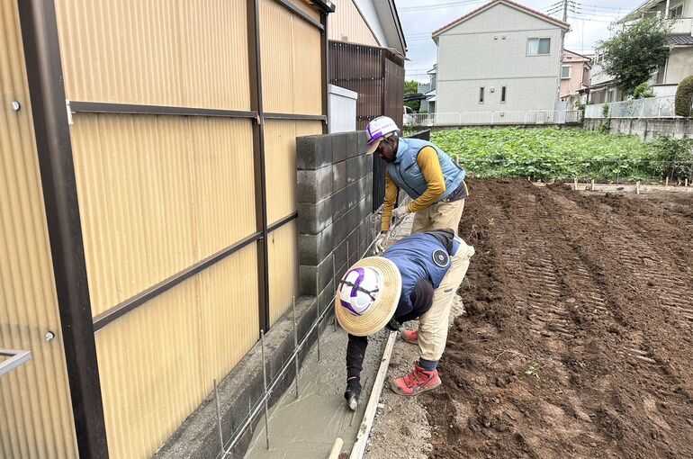 ブロック基礎工事