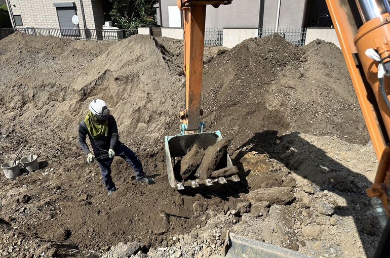 埋設物撤去工事