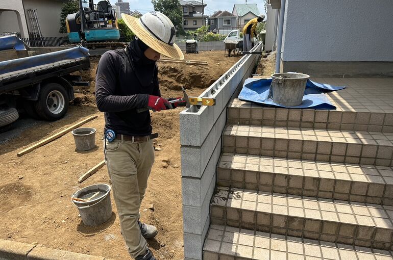 ブロック積み工事