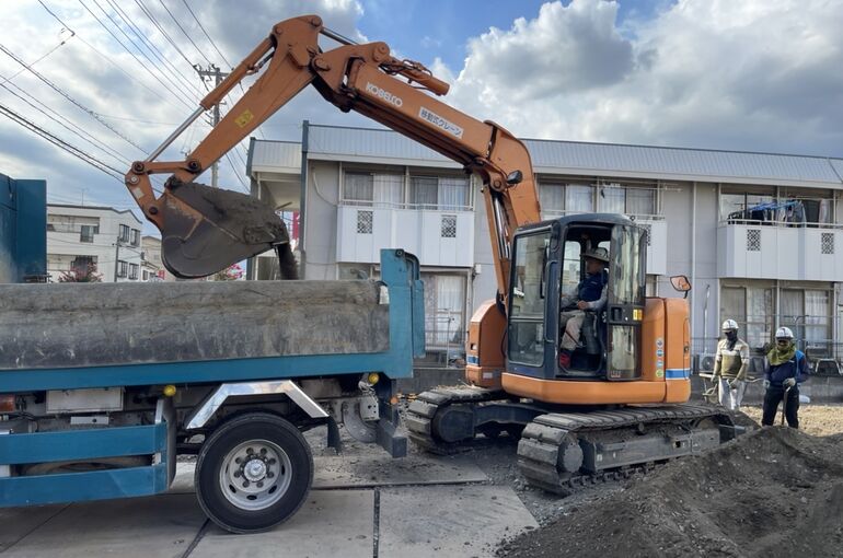 道路部分路床鋤き取り