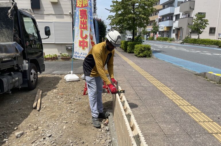 ブロック工事完了