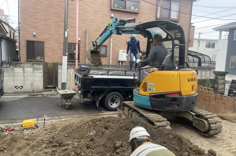 ブロック撤去工事