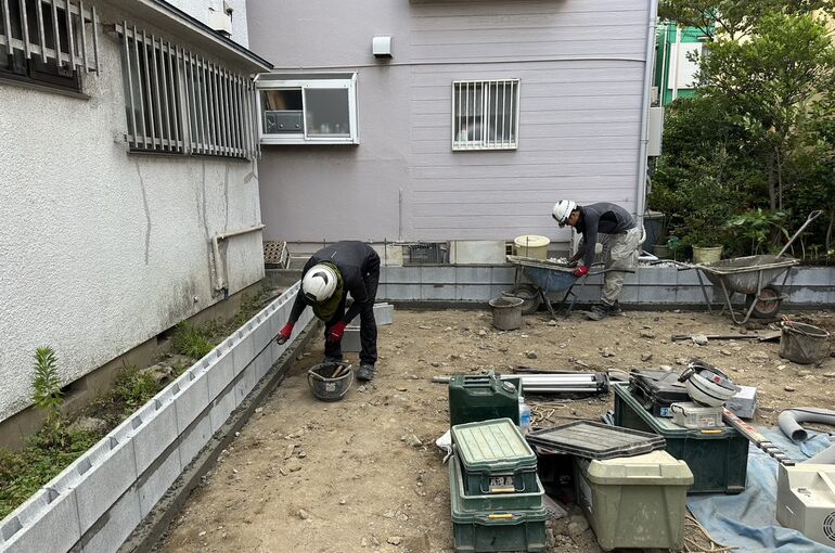 ブロック積み工事