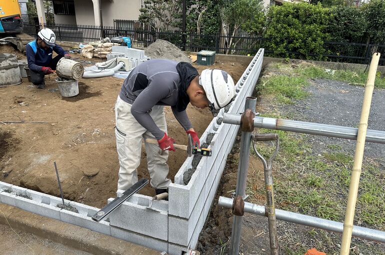 ブロック積み工事