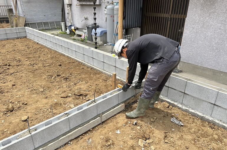 間仕切りブロック積み工事