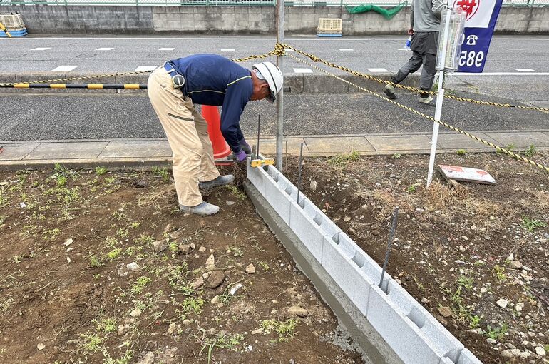 ブロック積み工事