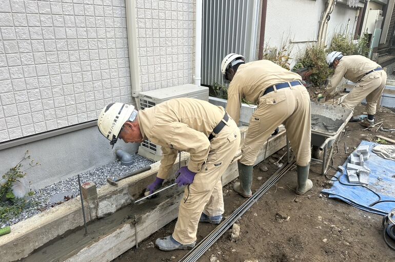 ブロック積み工事