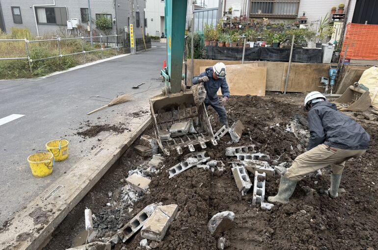 既存ブロック撤去工事