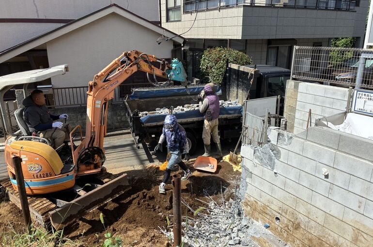 既存型枠ブロック撤去工事