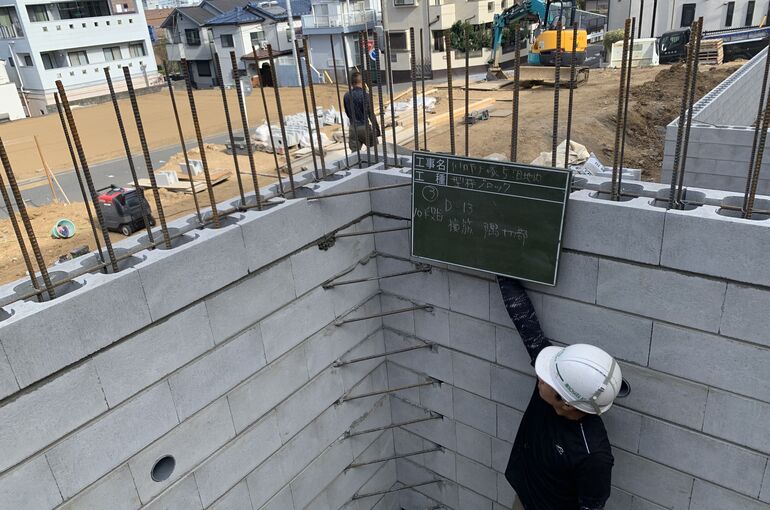 ブロック積み施工