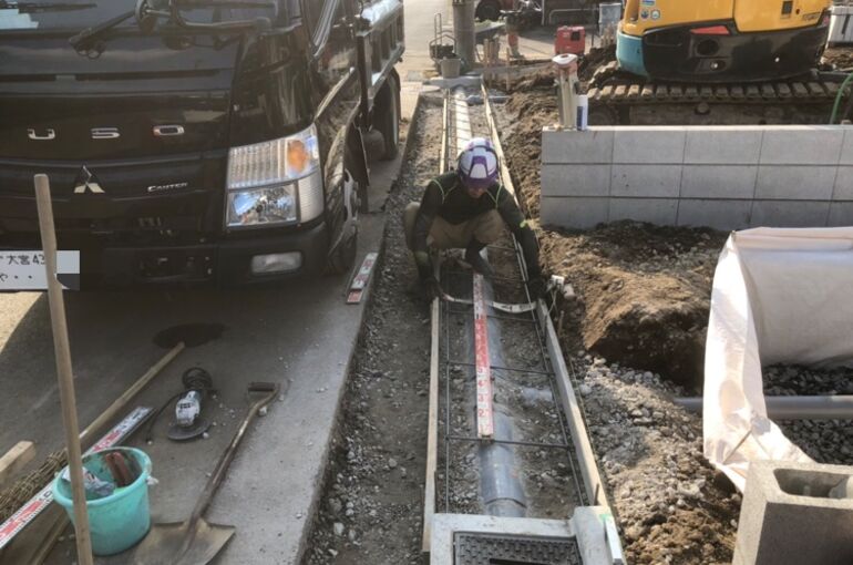 浸透枡設定工事