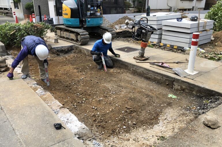 東川口の現場にて